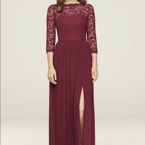 David's Bridal Dress in Wine